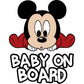 Baby On Board Mickey Mouse