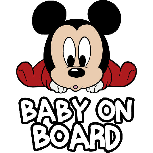 Baby On Board Mickey Mouse
