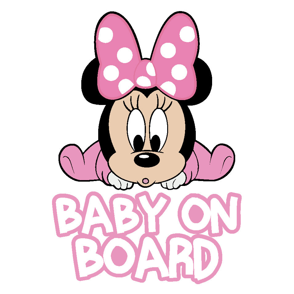 Baby On Board Minnie Mouse