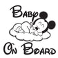 Baby On Board Mickey Mouse