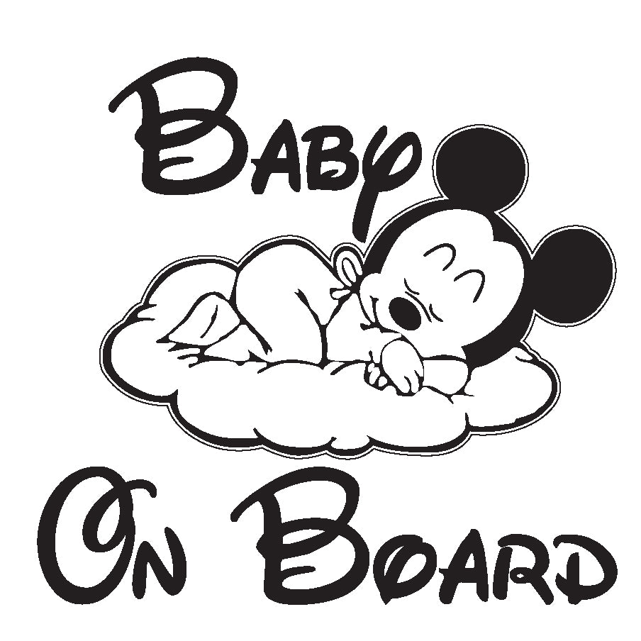 Baby On Board Mickey Mouse