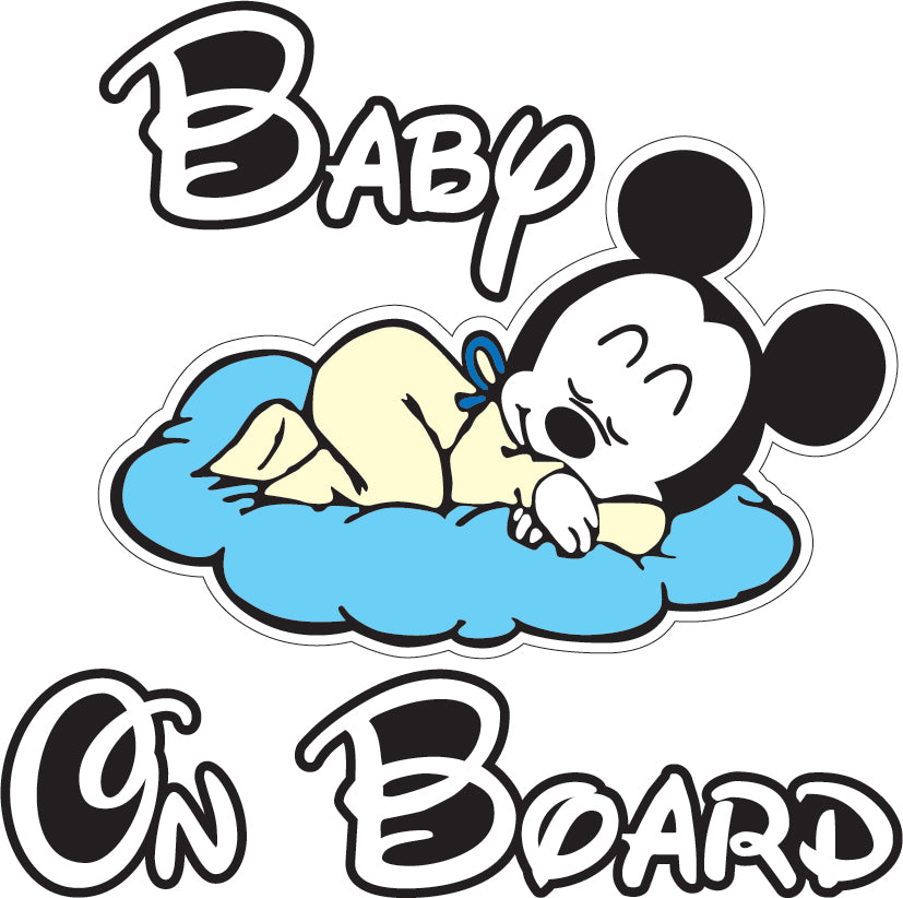 Baby On Board Mickey Mouse