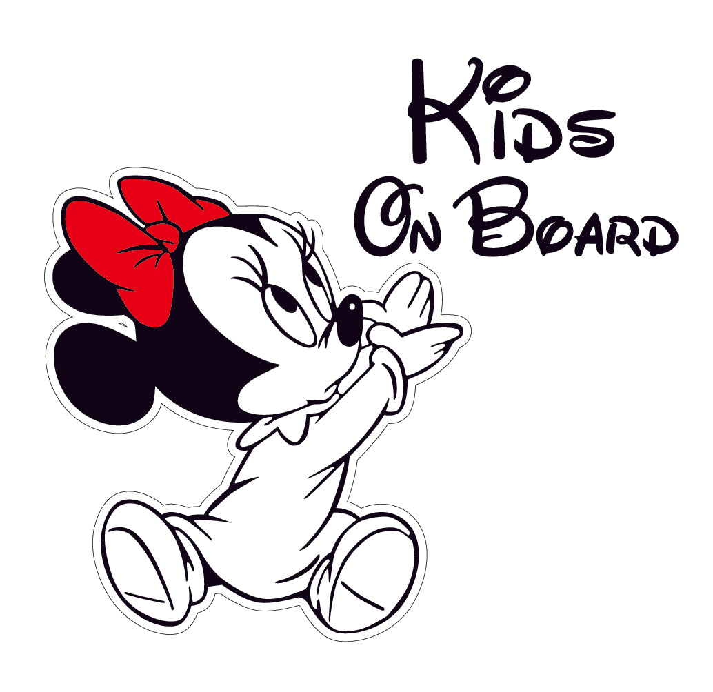 Baby On Board Minnie Mouse Ribbon