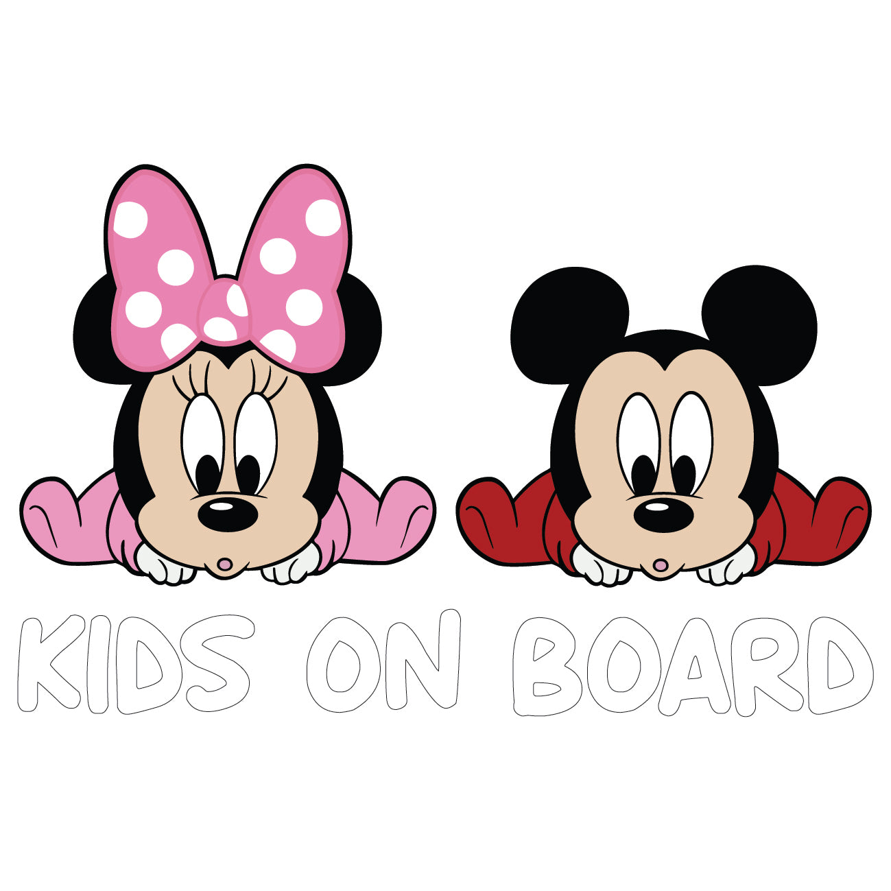 Mickey and Minnie Babies on Board