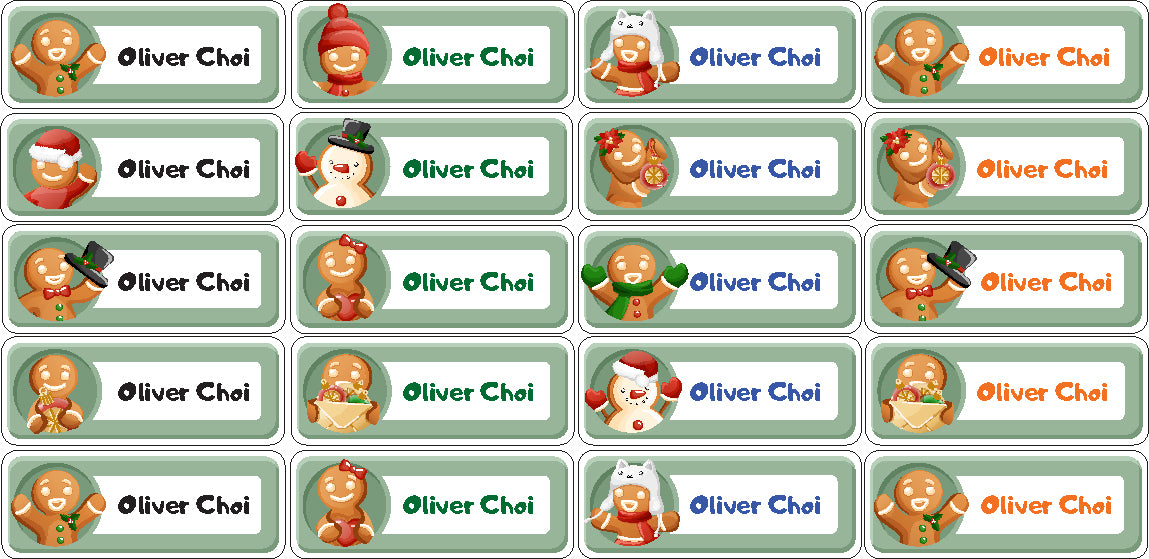 Gingerbread Name Label
