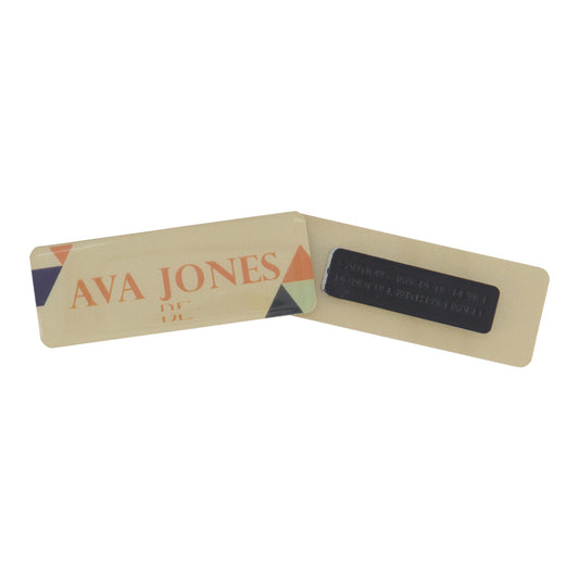 Plastic Staff Badge 73 x 27mm Epoxy Full Colour