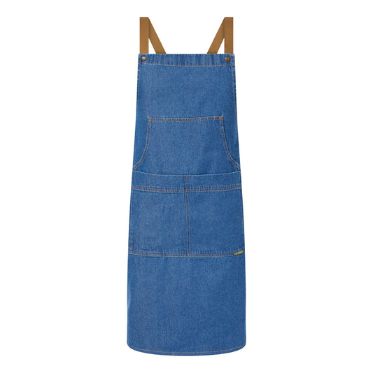 DENIM BIB APRON WITH POUCH CA033