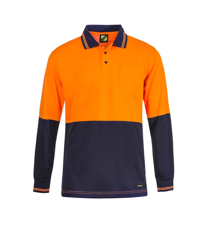 Hi Vis Cotton Back Polo - LS (WSP402)