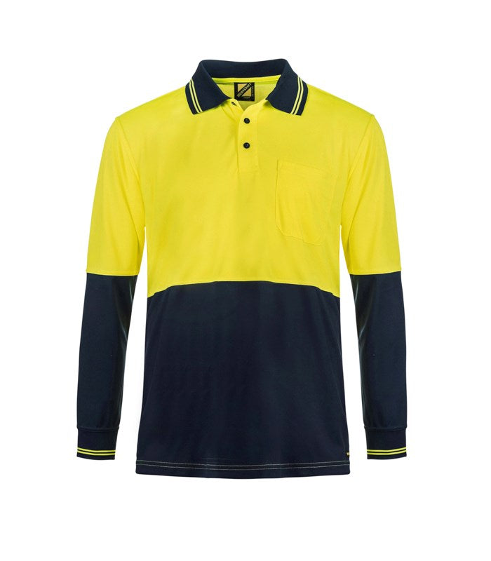 Hi Vis Cotton Back Polo - LS (WSP402)