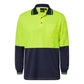 HIVIS TWO TONE POLO POCKET- LS WSP202