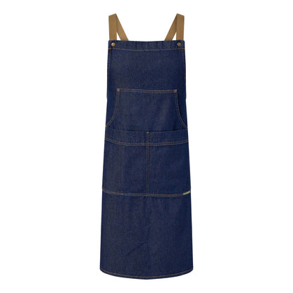 DENIM BIB APRON WITH POUCH CA033