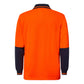 HIVIS TWO TONE POLO POCKET- LS WSP202