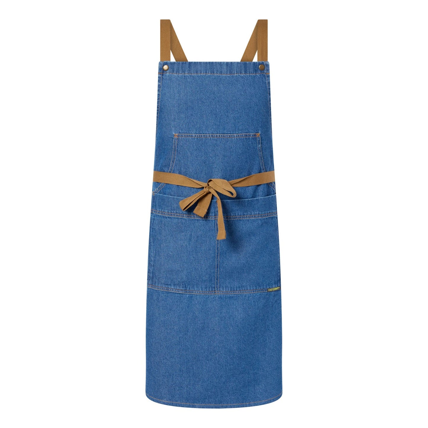 DENIM BIB APRON WITH POUCH CA033