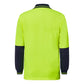 HIVIS TWO TONE POLO POCKET- LS WSP202