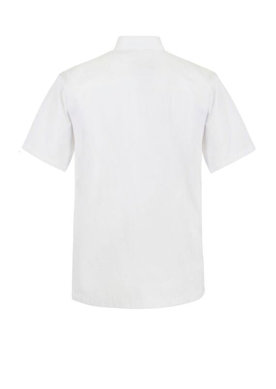 SHORT SLEEVE CHEFS TUNIC WITH CONCEALED FRONT CJ041