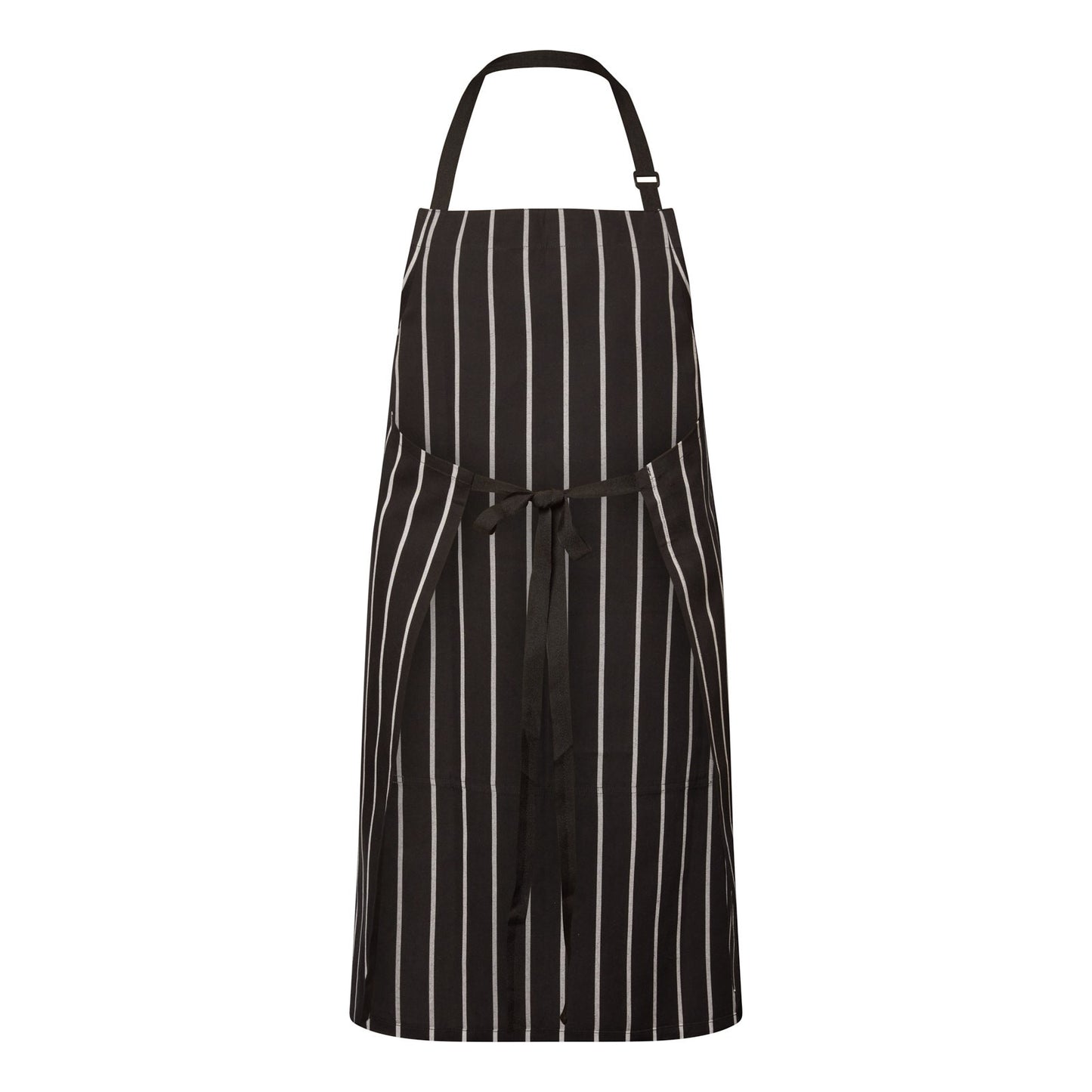 FULL BIB CAFÉ STRIPE APRON WITH POCKET CA030