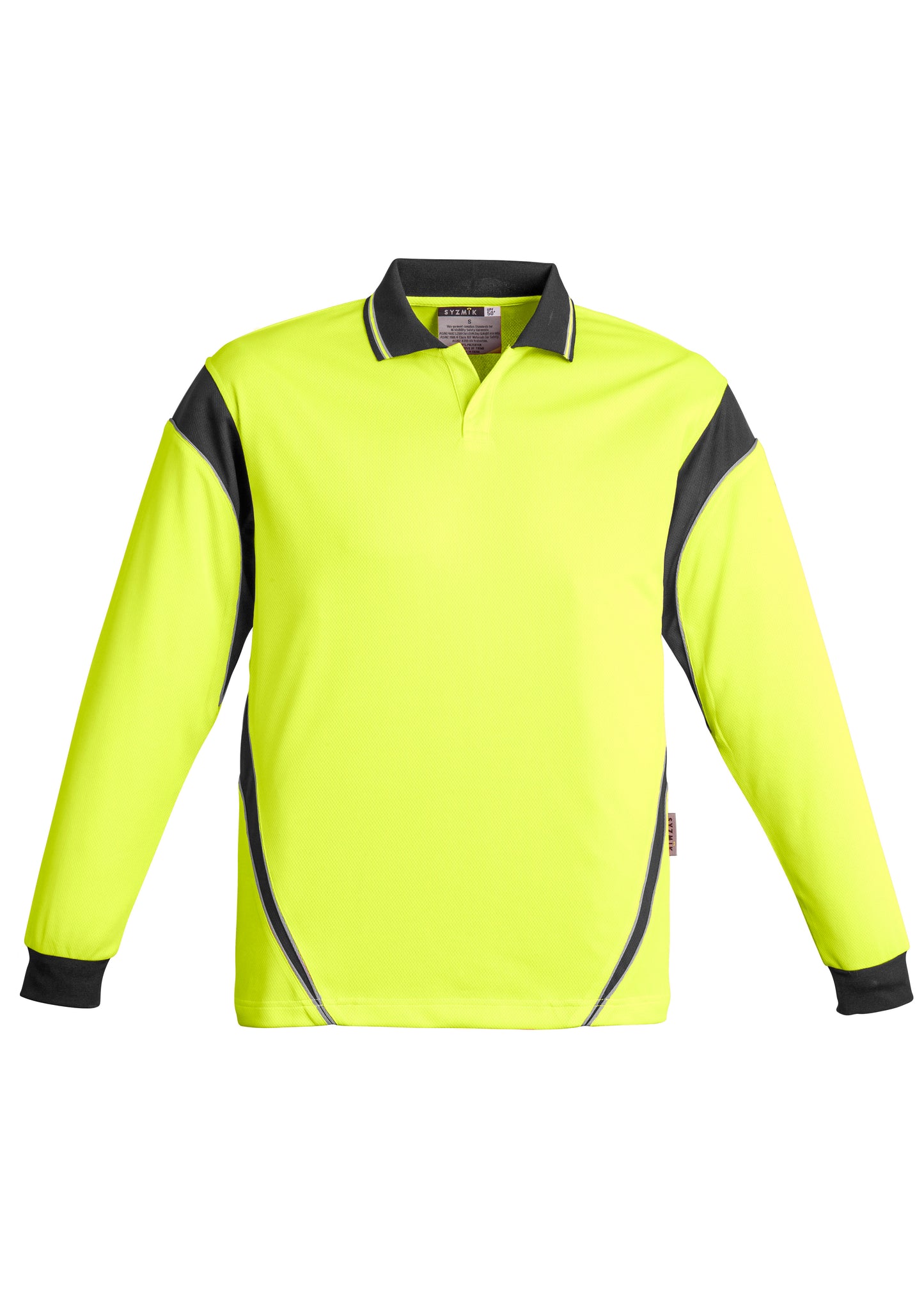 SYZMIK Hi Vis Aztec Long Sleeve Polo ZH249