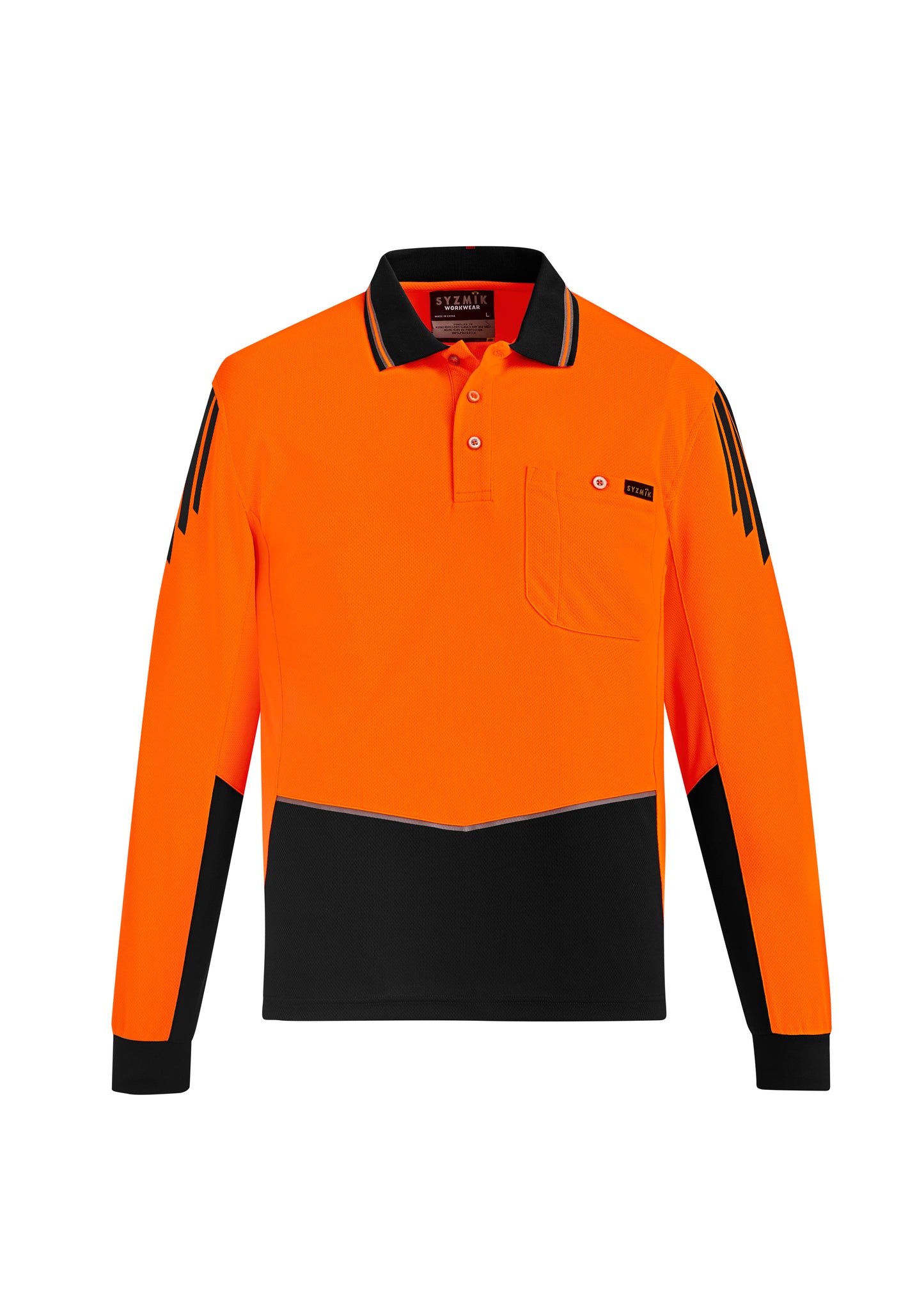 SYZMIK Hi Vis Flux Long Sleeve Polo ZH310