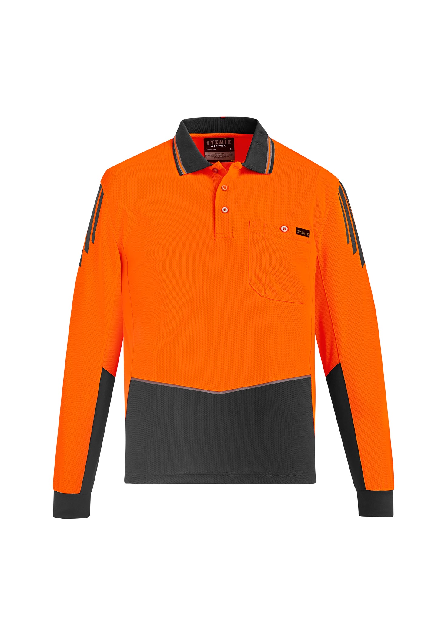 SYZMIK Hi Vis Flux Long Sleeve Polo ZH310