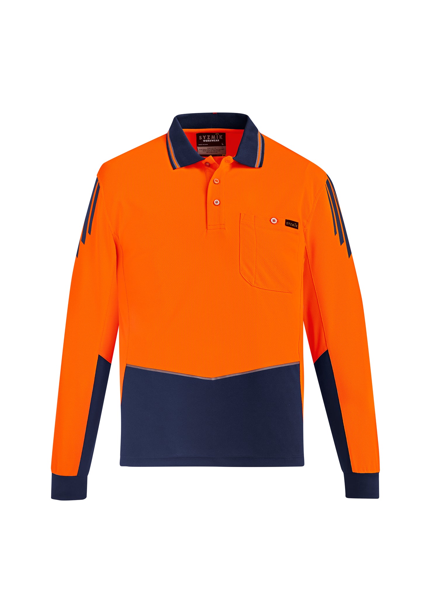 SYZMIK Hi Vis Flux Long Sleeve Polo ZH310