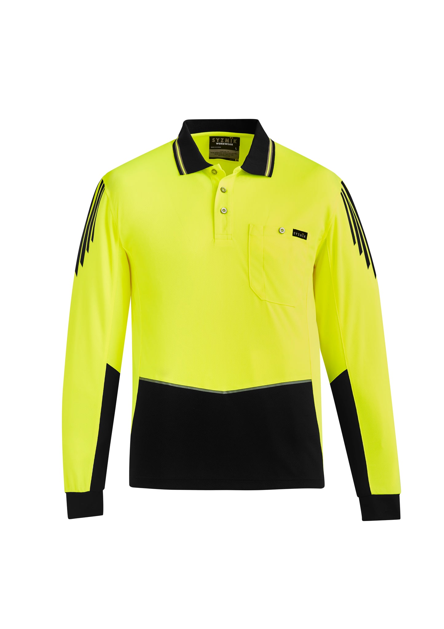 SYZMIK Hi Vis Flux Long Sleeve Polo ZH310