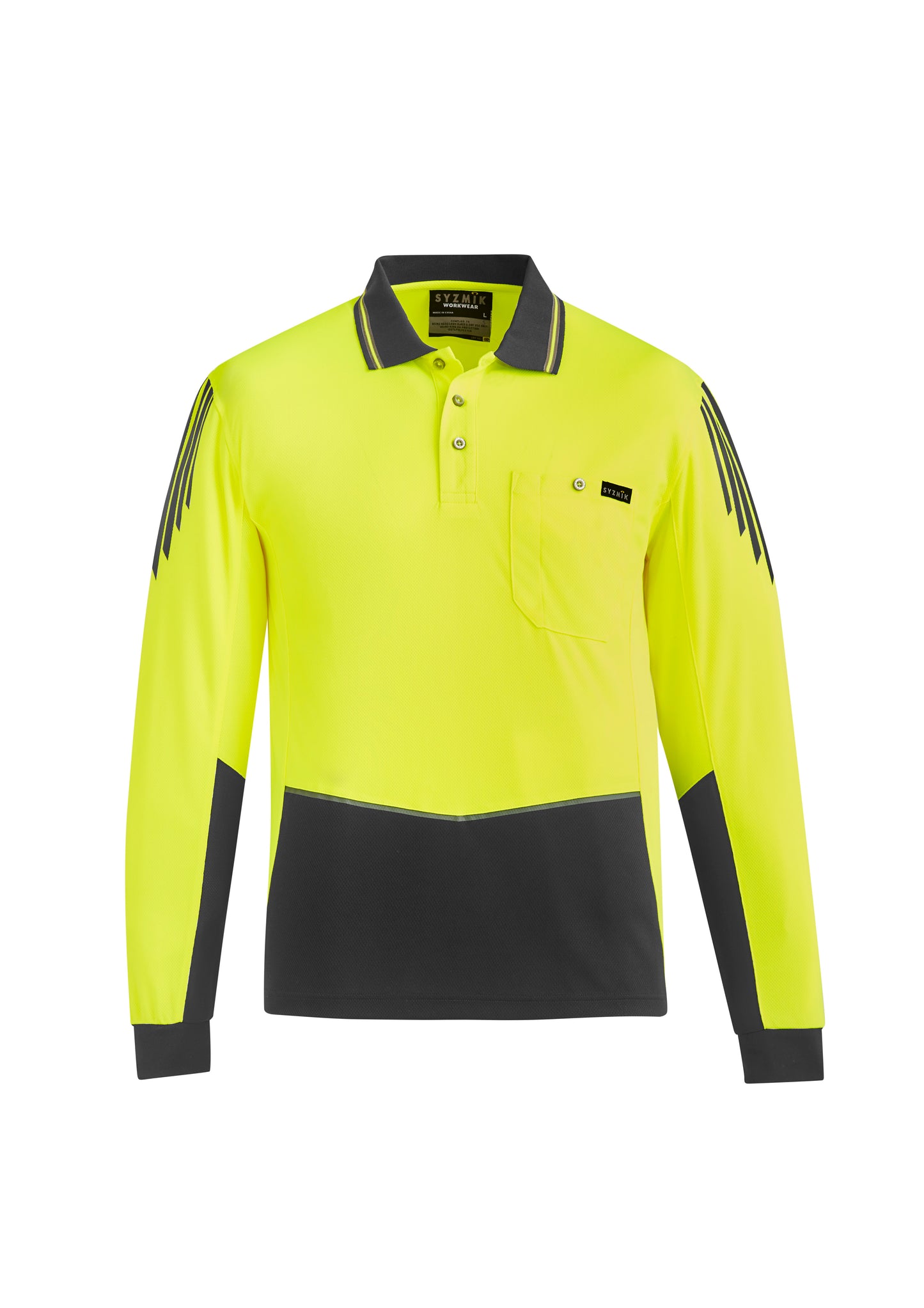 SYZMIK Hi Vis Flux Long Sleeve Polo ZH310