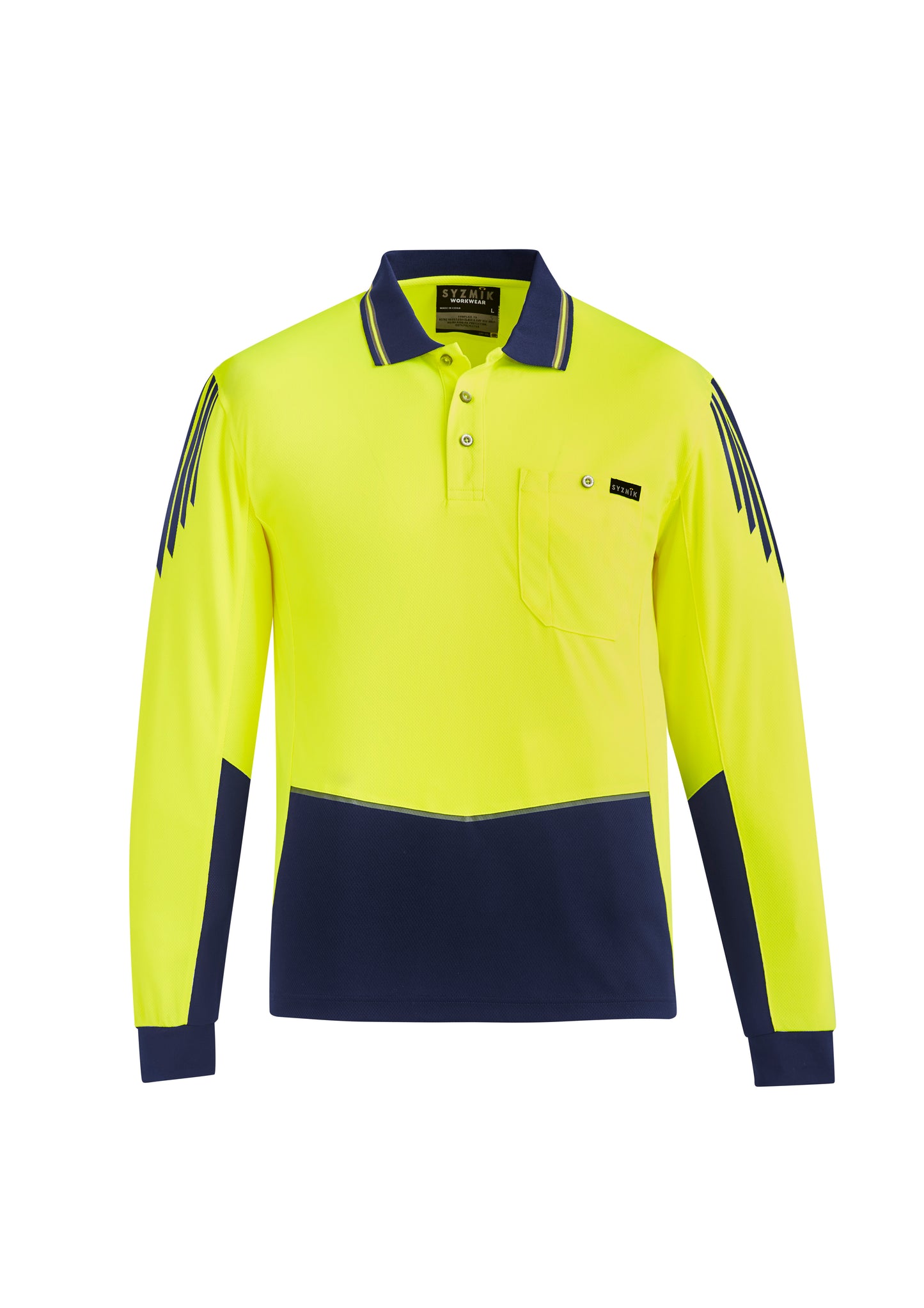 SYZMIK Hi Vis Flux Long Sleeve Polo ZH310