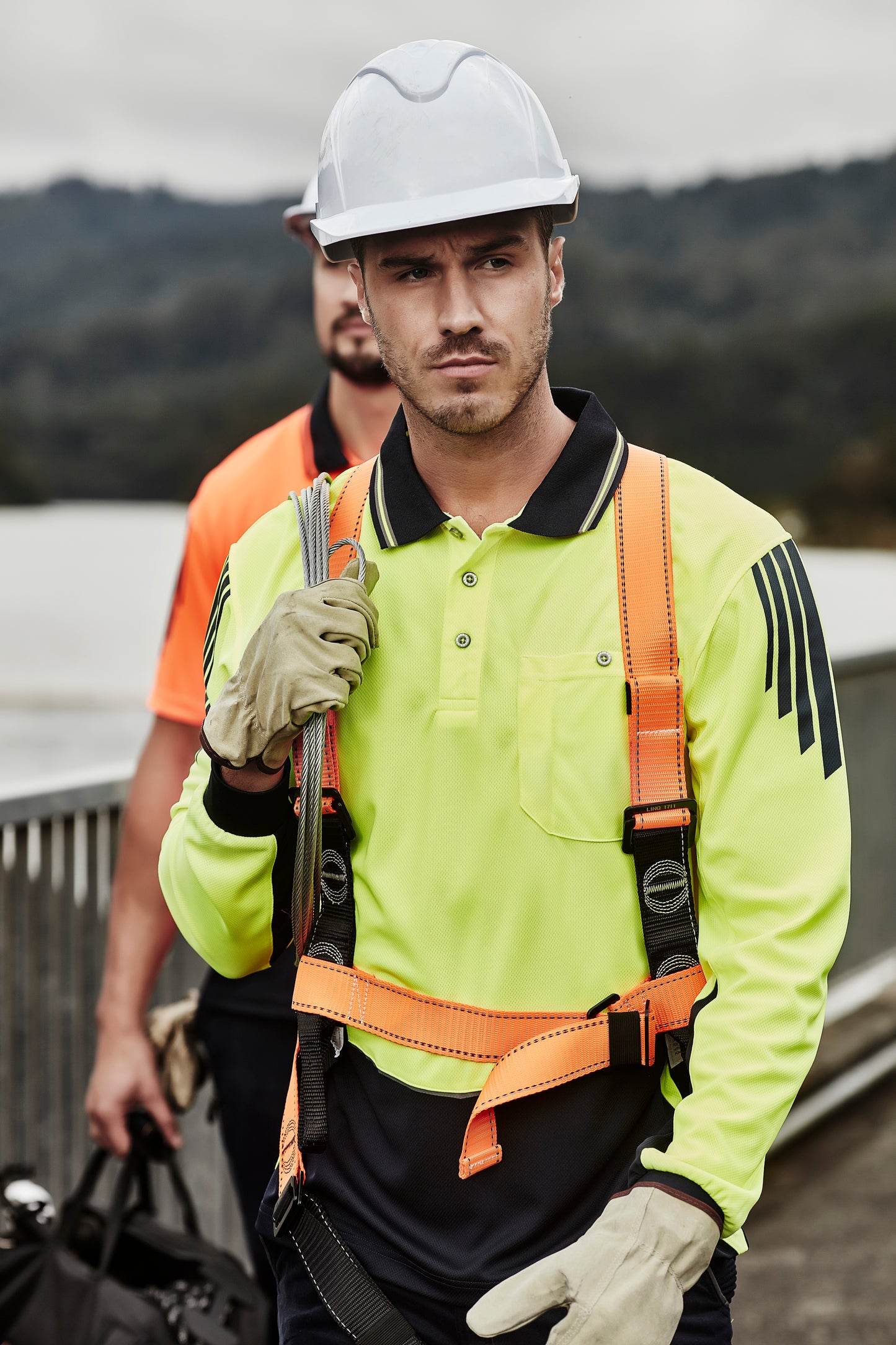 SYZMIK Hi Vis Flux Long Sleeve Polo ZH310