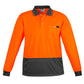 SYZMIK Mens Hi Vis Comfort Back Long Sleeve Polo ZH410