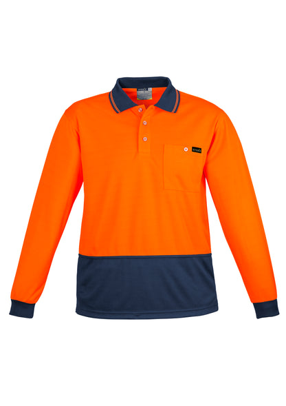 SYZMIK Mens Hi Vis Comfort Back Long Sleeve Polo ZH410