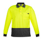 SYZMIK Mens Hi Vis Comfort Back Long Sleeve Polo ZH410