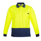 SYZMIK Mens Hi Vis Comfort Back Long Sleeve Polo ZH410